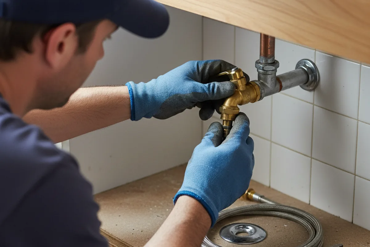 Shutoff valve and fitting work during Emergency Plumbing in Rye